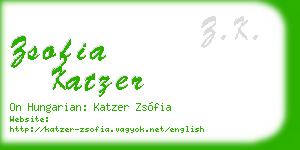 zsofia katzer business card