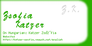 zsofia katzer business card